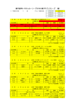 高円宮杯U-15サッカーリーグ2016 サッカーリーグ2016 サッカーリーグ