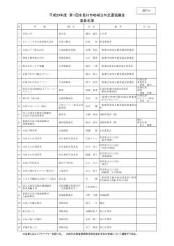 平成28年度 第1回糸魚川市地域公共交通協議会 委員名簿