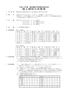 H28年度 陸上競技大会要項