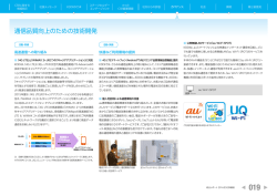 通信品質向上のための技術開発