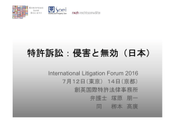 特許訴訟：侵害と無効（日本）