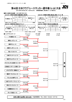 2016U18戦績表 (2) - JCY | 一般財団法人日本クラブユースサッカー連盟