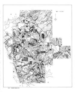 第3図 席田遺跡群分布調査図及び字図