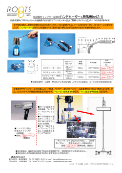 熱収縮キャップシール用のハンドヒーター＆熱風機(ed.2.1)