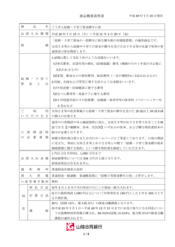商品概要説明書 - 山陰合同銀行