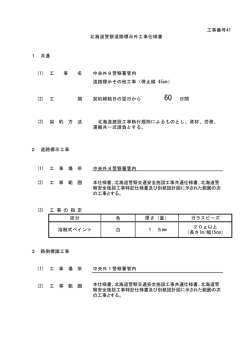 工事番号41 1 共通 (1) 工 事 名 道路標示その他工事（停止線 45  ） (2