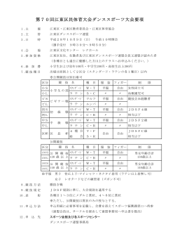 第70回江東区民体育大会ダンススポーツ大会要項