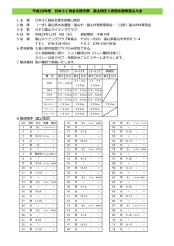 要項 - 富山県水泳連盟
