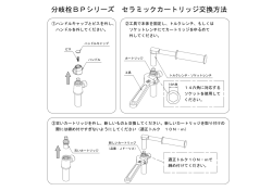 分岐栓BPシリーズ セラミックカートリッジ交換方法
