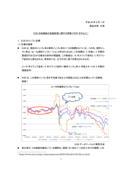 ECBの危機後の金融政策に関する考察