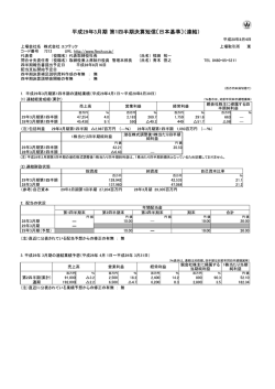 平成29年3月期 第1四半期決算短信【連結】