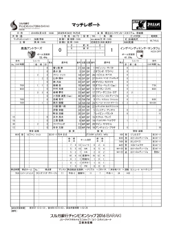 マッチレポート - 日本サッカー協会