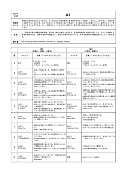 CEFR level 受講者 レベル 目標 1 2 3 4 5 6 7 8 9 10