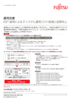 運用改善 ITIL® 適用による ITシステム運用コスト削減と品質向上