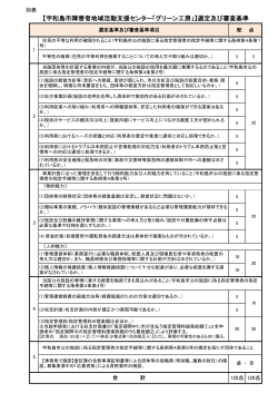 【宇和島市障害者地域活動支援センター「グリーン工房」】選定及び審査基準