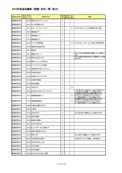［追加履修（受講）科目一覧］（pdf）