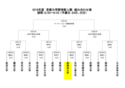 2016年度首都大学野球新人戦、組み合わせ (PDFファイル)