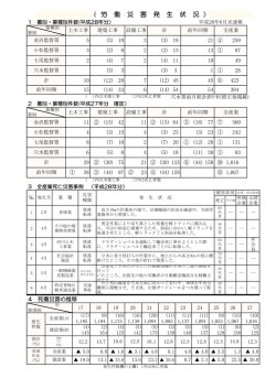 《 》 労 働 災 害 発 生 状 況