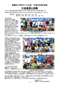 春季小学生大会 大会風景と成績