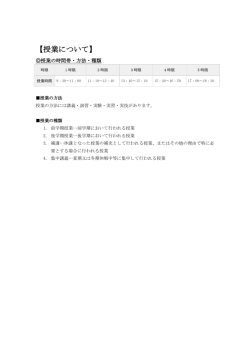 授業について - 学校法人 愛知産業大学