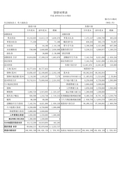 貸借対照表（第3号の1）
