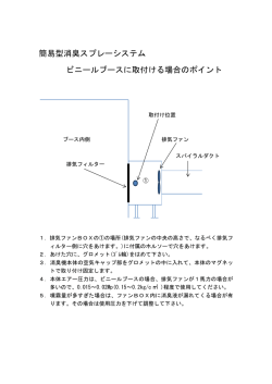 ﾋﾞﾆｰﾙﾌﾞｰｽ取付の注意点