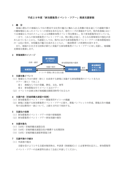 平成28年度「参加募集型イベント・ツアー」推進支援要領