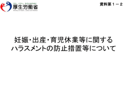 妊娠・出産・育児休業等に関する ハラスメントの防止措置等について