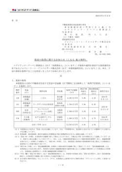 資産の取得に関するお知らせ（くるる 他 3 物件）