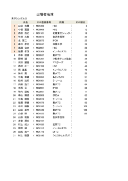 出場者名簿