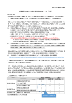 「広域機関システムでの整合性自動チェックについて（改訂）」