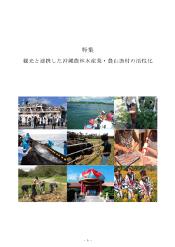 特集 観光と連携した沖縄農林水産業・農山漁村の活性化