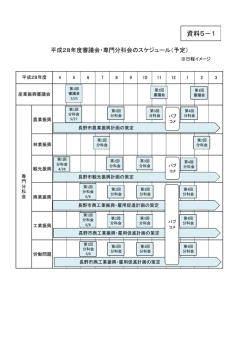 資料5：平成28年度審議会・専門分科委会のスケジュール（予定