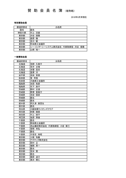 賛 助 会 員 名 簿 （敬称略）