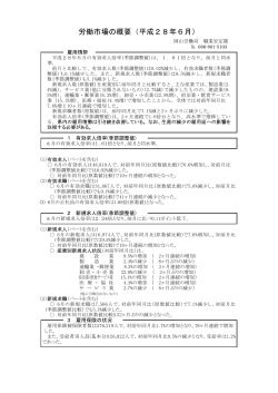 労働市場の概要（平成28年6月）