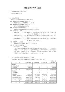 財務諸表に対する注記 - 日本自動車輸送技術協会