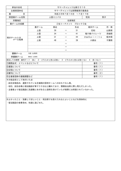 サマーチャレンジ山梨2016