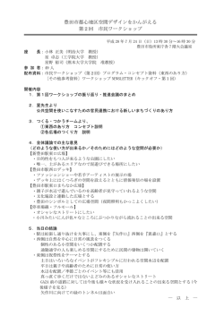 豊田市都心地区空間デザインをかんがえる 第2回 市民ワークショップ