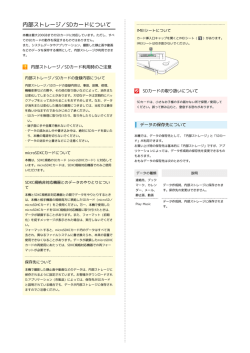 内部ストレージ／SDカードについて