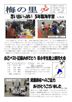 H28小学校だより「梅の里」 第4号