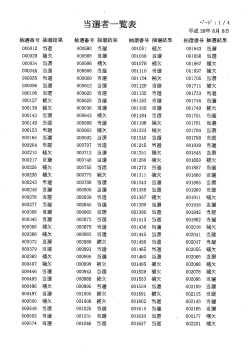 Page 1 Page 2 Page 3 Page 4 当選者一覧表 ヘ`ーシ" :4/4 平成28年8