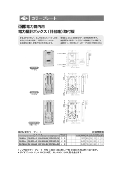 ＊ノック穴付フリープレート FPN-410B（30A用）、FPN