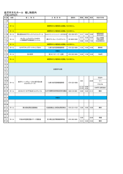 金沢市文化ホール 催し物案内