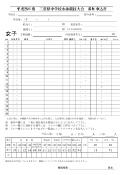 女子 - 三重県中学校体育連盟