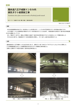 圏央道八王子城跡トンネル内 換気ダクト板更新工事