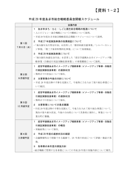 資料1-2 平成28年度あま市総合戦略委員会開催スケジュール（PDF