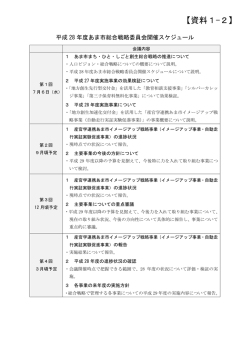 資料1-2 平成28年度あま市総合戦略委員会開催スケジュール（PDF