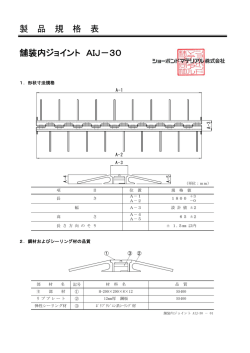規格表 AIジョイント AIJ-20-01 AIJ-30-01