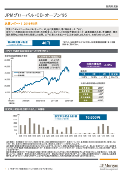 JPMグローバル・CB・オープン`95 第40期決算：分配金のお知らせ