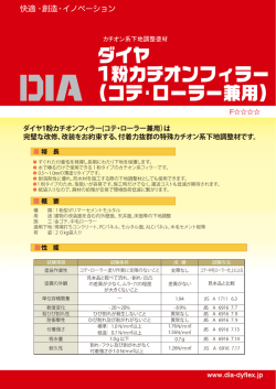 ダイヤ1粉カチオンフィラー(コテ・ローラー兼用）は 完璧な改修、改装をお